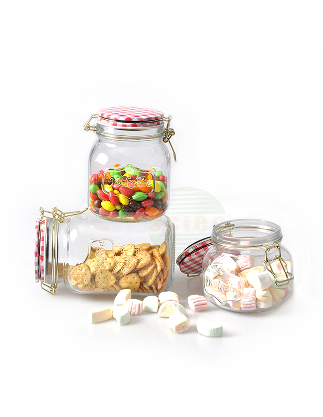 GLASS STORAGE JAR (01-0801)